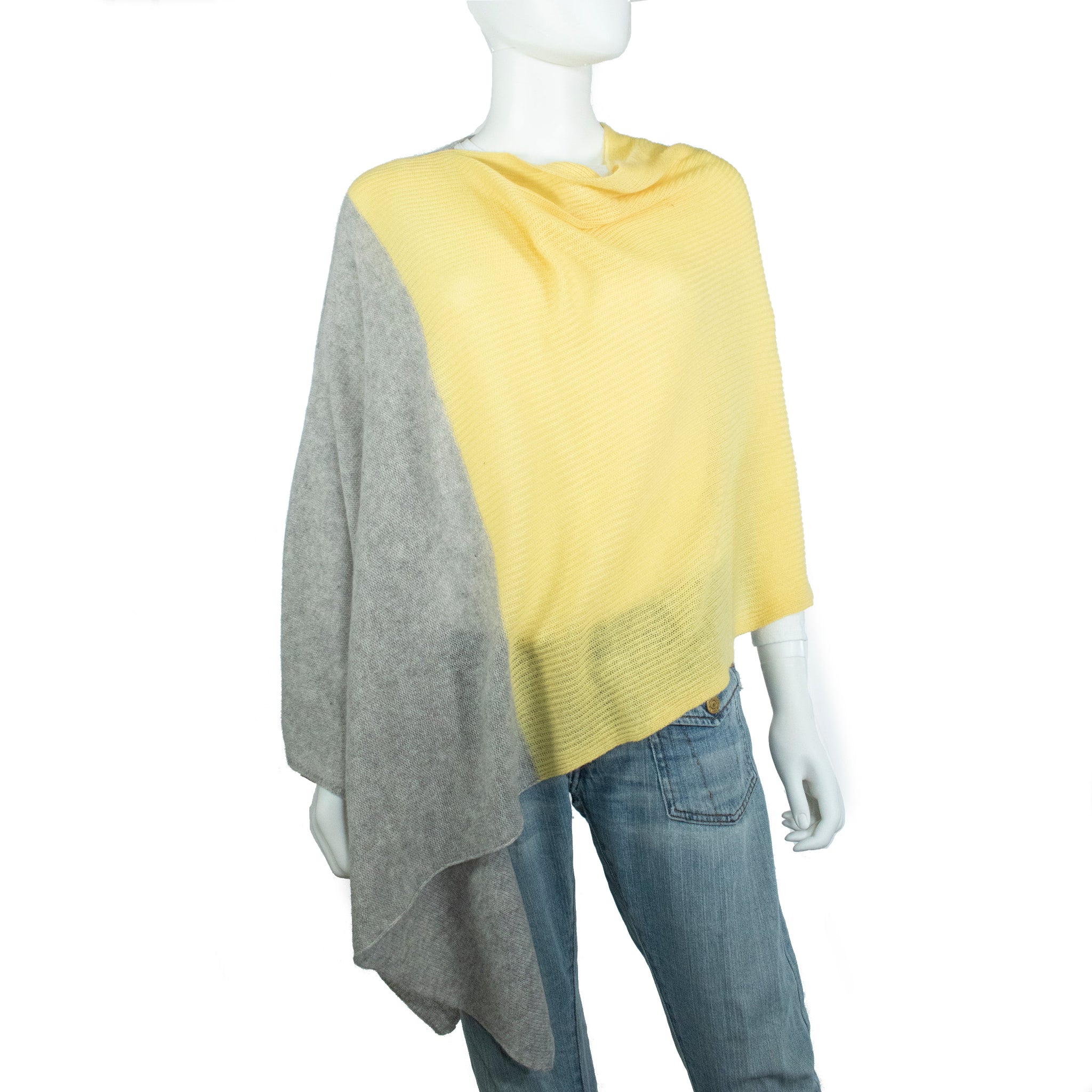 CASHMERE TWO TONE PONCHO
