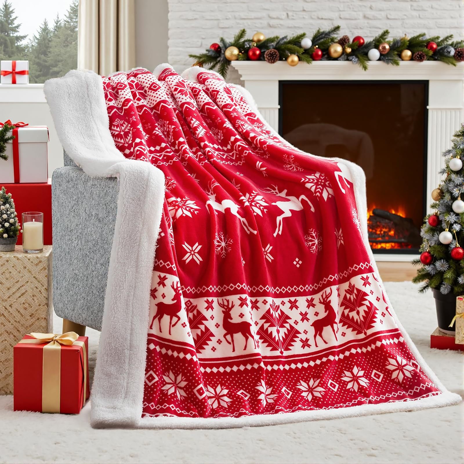 Christmas Blanket Soft Flannel Christmas Blanket Warm Plush