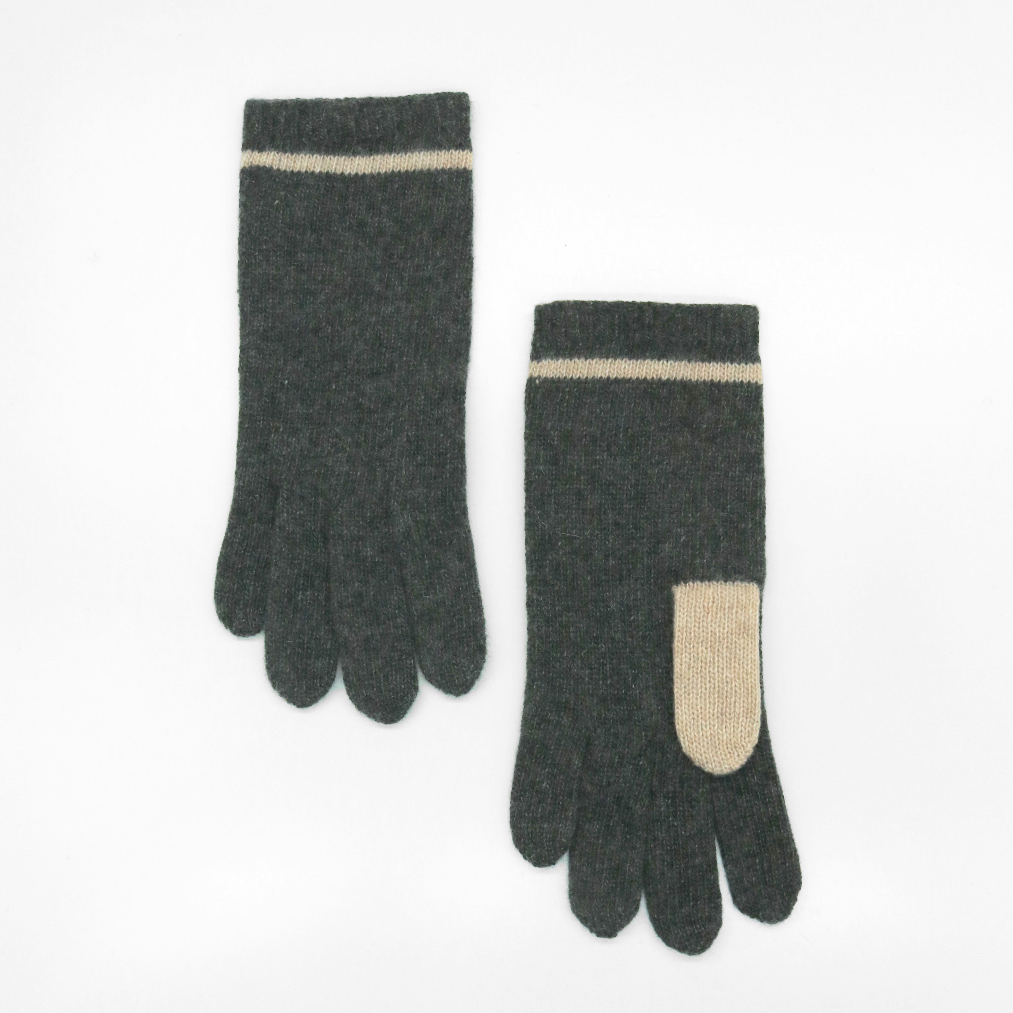 CASHMERE COLOR BLOCK GLOVES