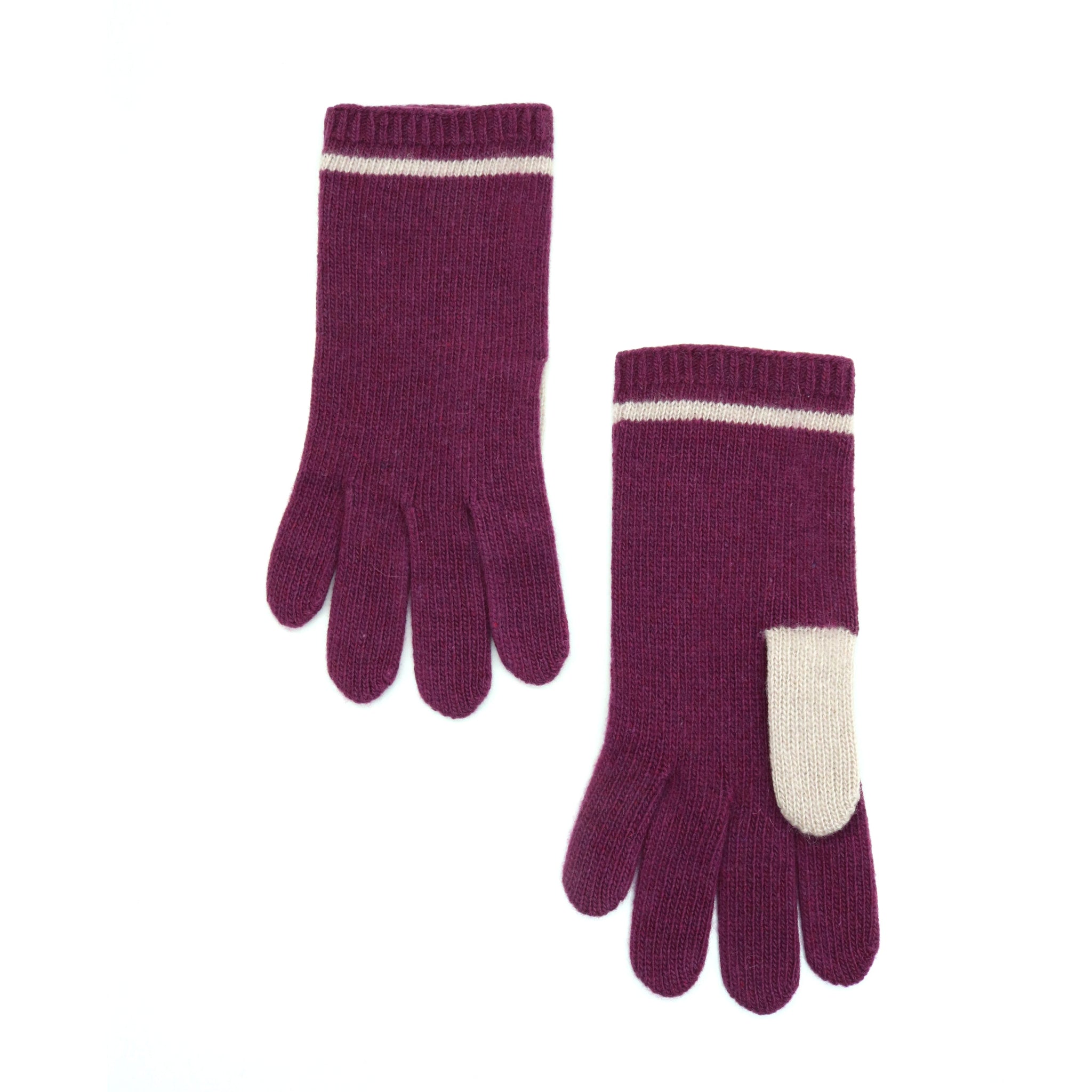 CASHMERE COLOR BLOCK GLOVES
