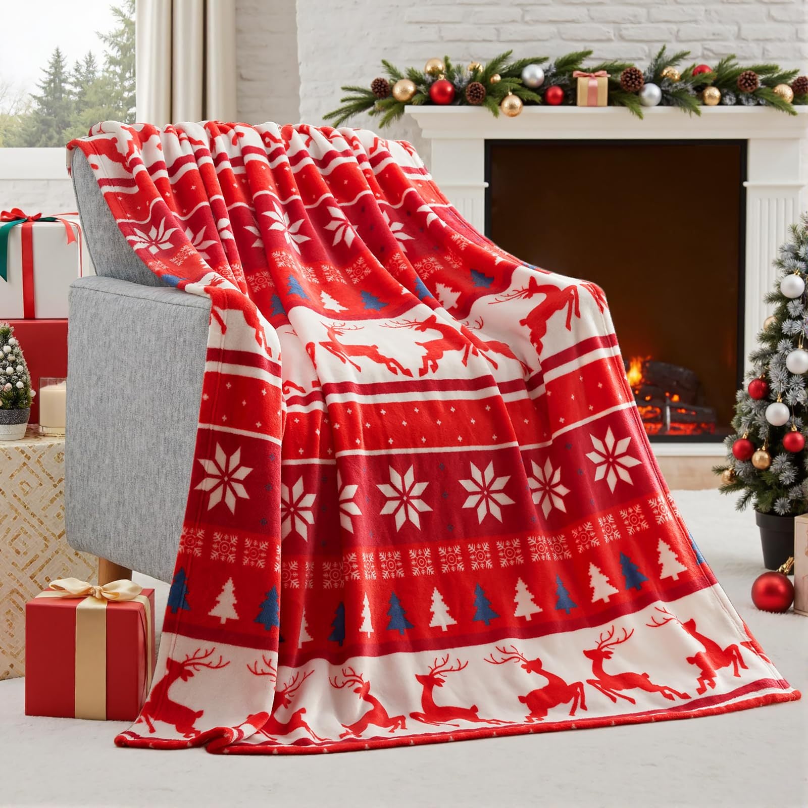 Christmas Blanket Soft Flannel Christmas Blanket Warm Plush