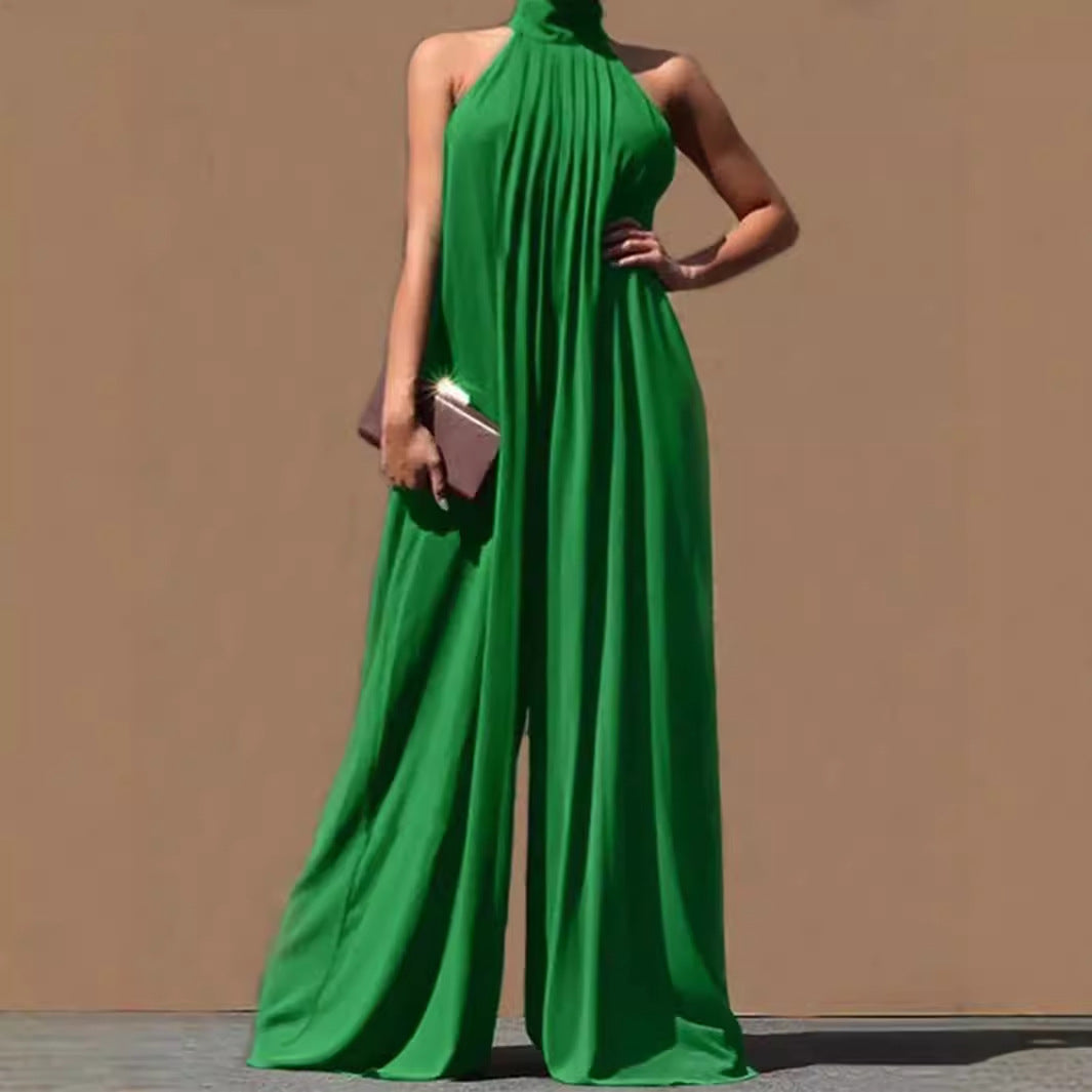 Casual Chiffon Sleeveless Women's Clothing Loose Sexy Temperament Jumpsuit