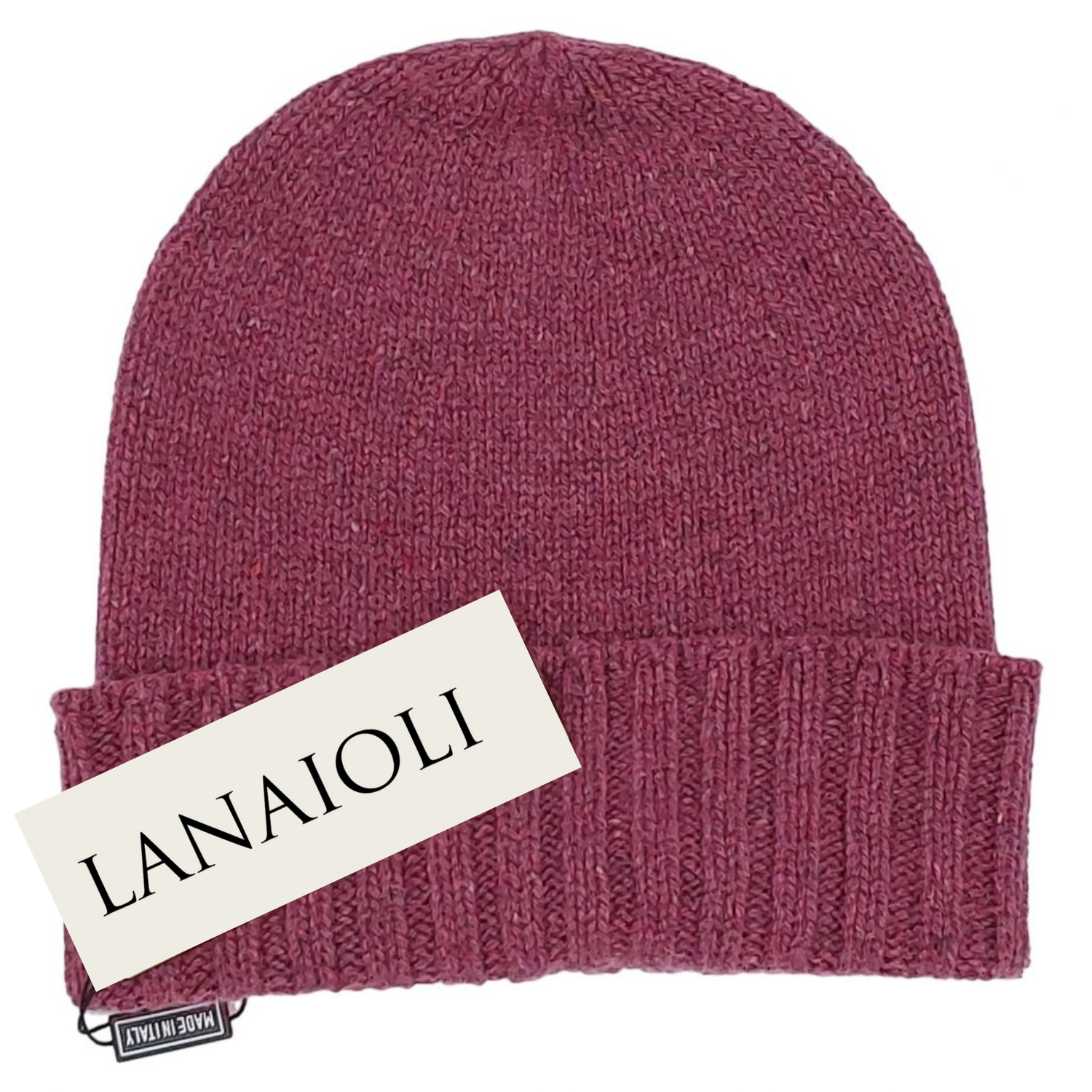 Cappello Donna Bordo a Coste Cashmere Rigenerato