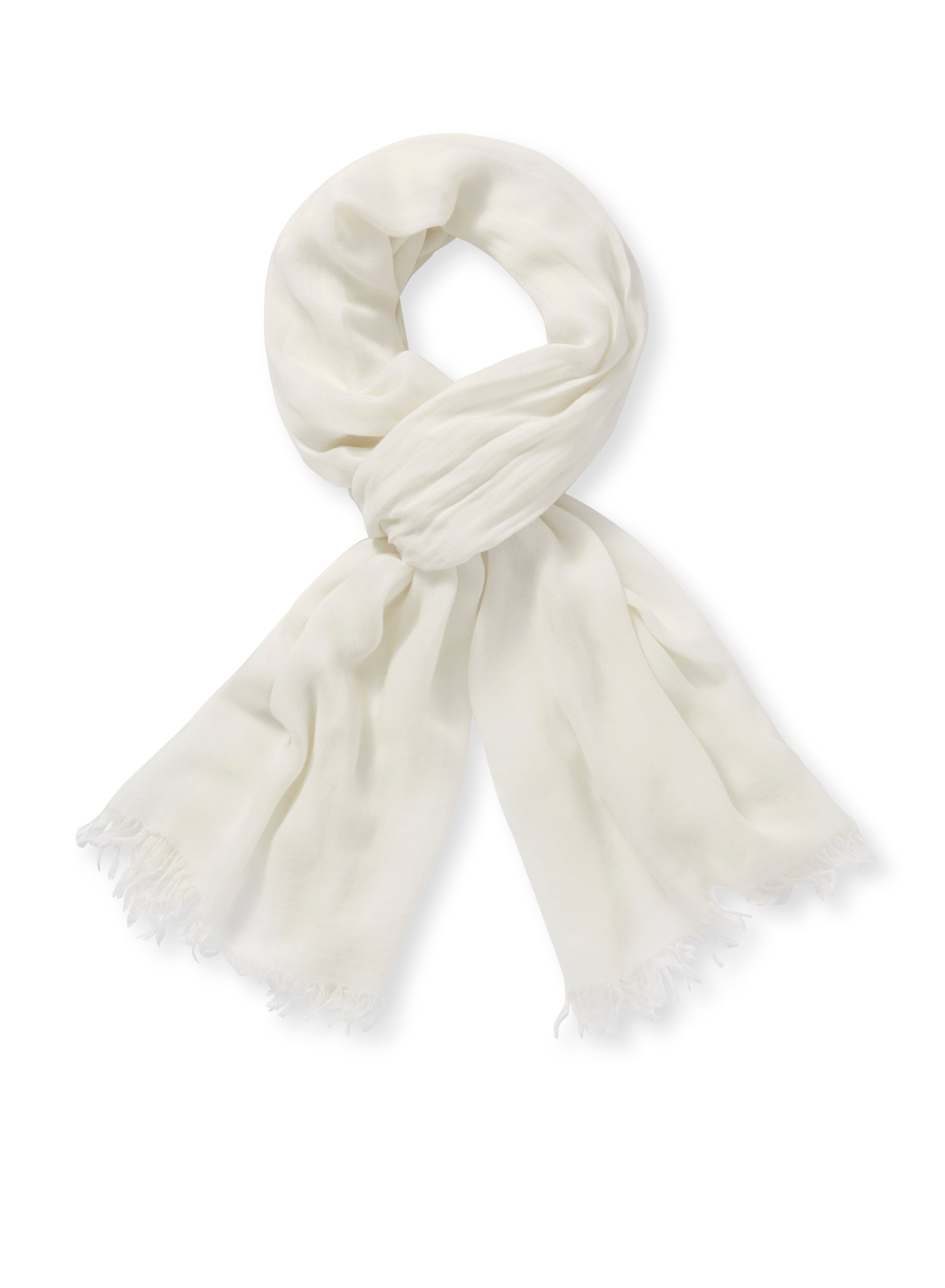 Cashmere Blend Scarf (Ivory)