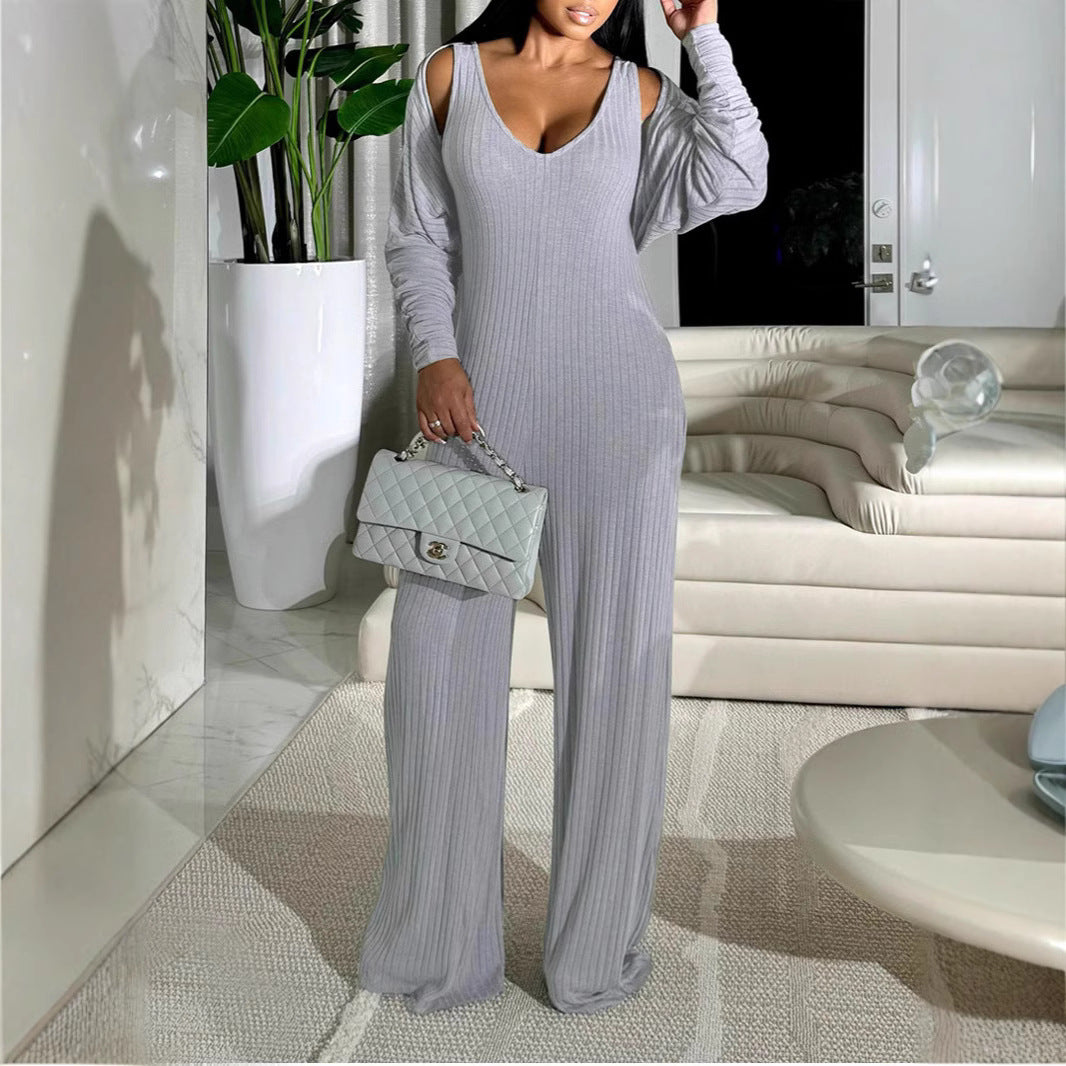 Design Sense Out Casual Slim Fit Sexy And Personalized Fashion Women's Jumpsuit