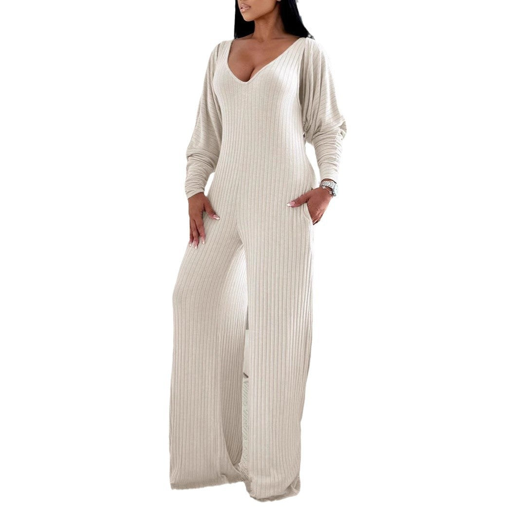 Design Sense Out Casual Slim Fit Sexy And Personalized Fashion Women's Jumpsuit