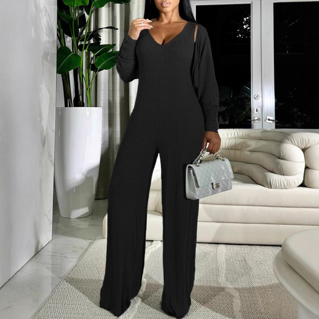 Design Sense Out Casual Slim Fit Sexy And Personalized Fashion Women's Jumpsuit