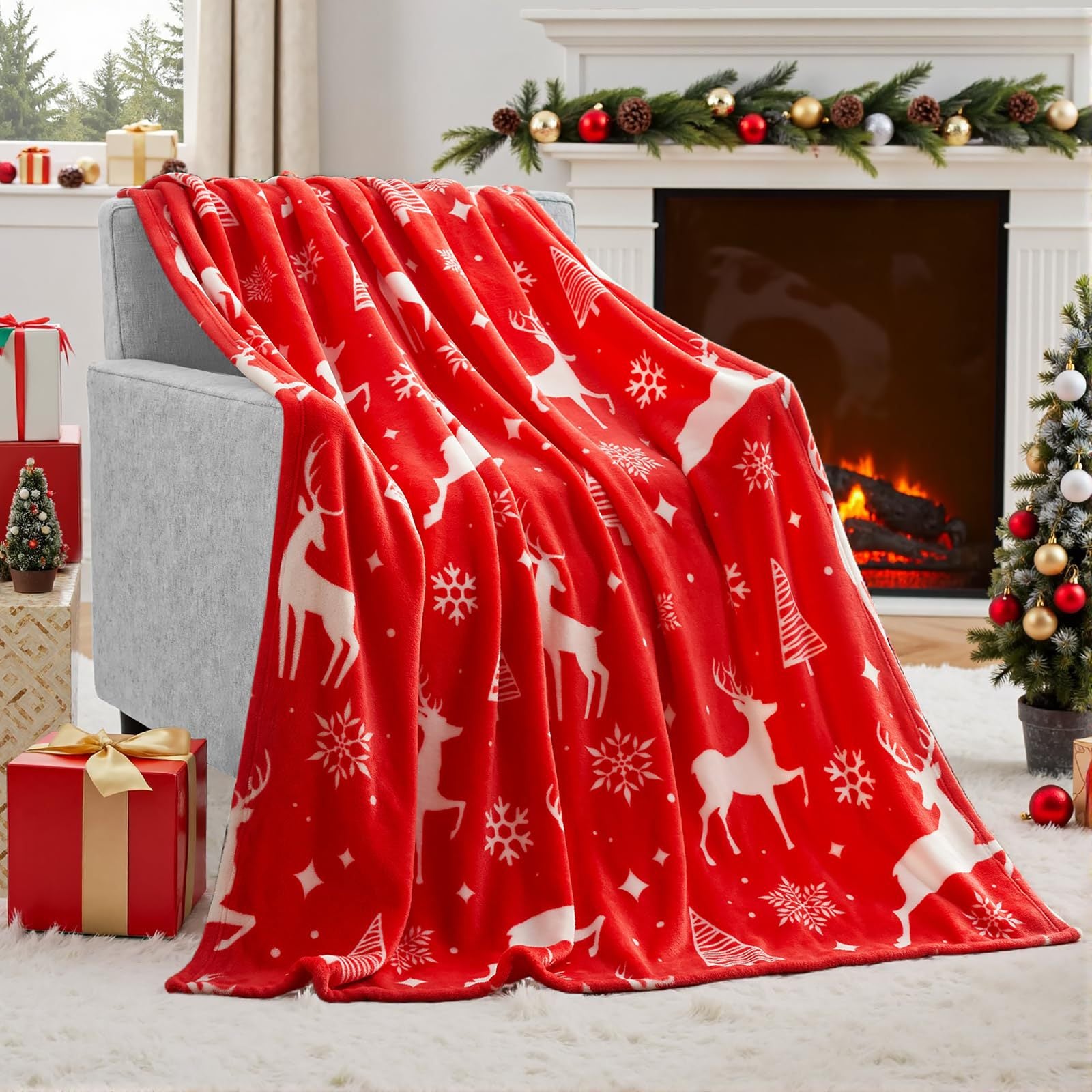 Christmas Blanket Soft Flannel Christmas Blanket Warm Plush