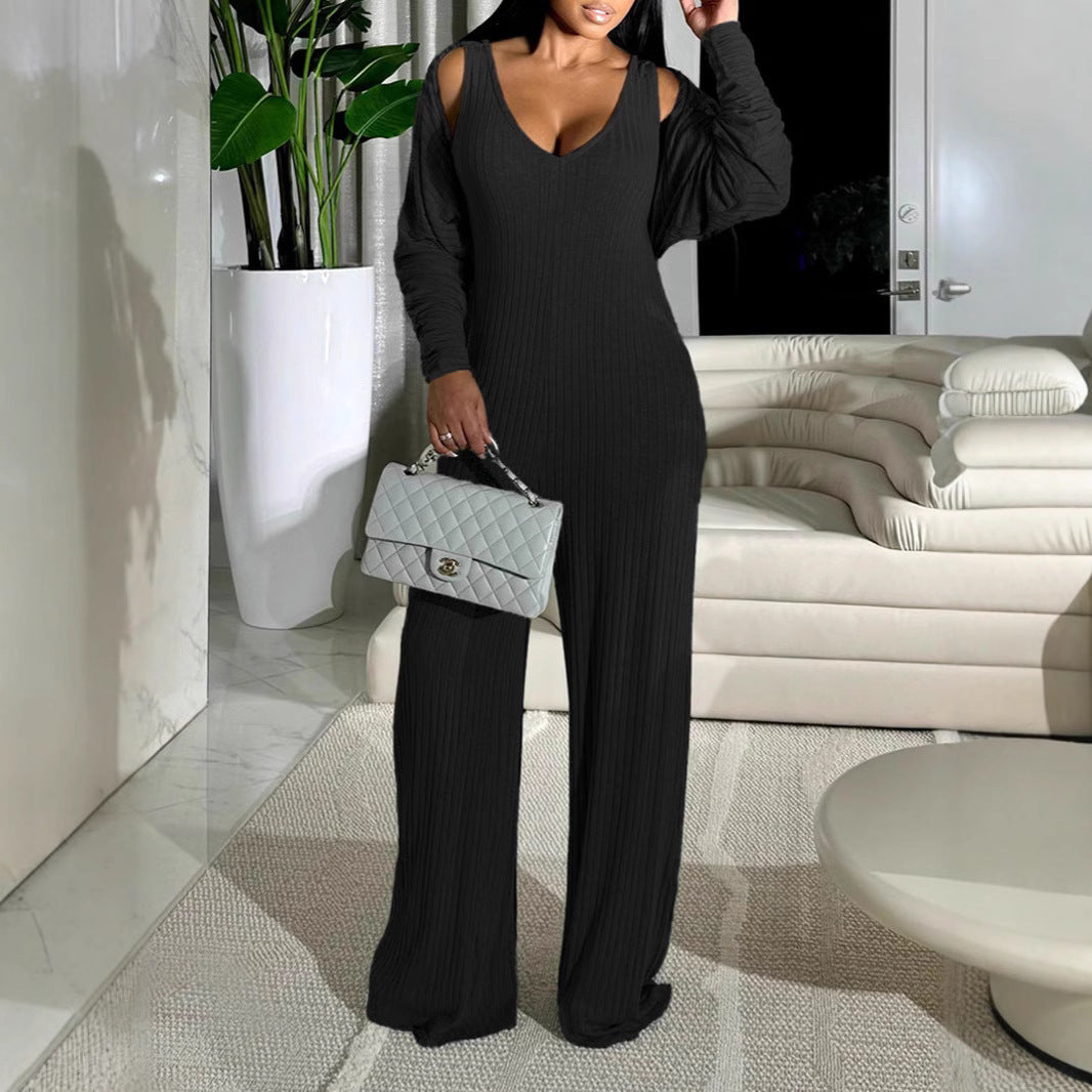 Design Sense Out Casual Slim Fit Sexy And Personalized Fashion Women's Jumpsuit